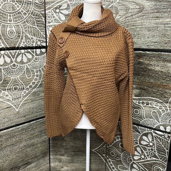 Zenana Faux Wrap Sweater - Picture 1 of 2